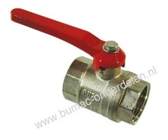 Kogelkraan 1/2 Inch Binnendraad met Volle Doorlaat, Kogel van hard verchroomd messing, Kogelafsluiter voor Waterpomp, Tuinpomp, Beregeningspomp, Besproeiingspomp, Sproeier, Tuinslang, Waterslang, Aanzuigslang, Persslang, Sproei Installatie, Motorspuit
