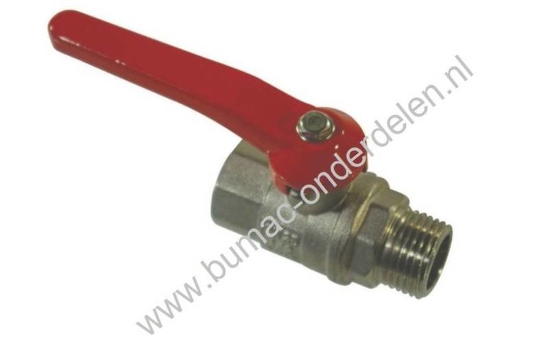 Kogelkraan 3/4 Inch Binnen - Buitendraad met Volle Doorlaat, Kogel van hard verchroomd Messing, Kogelafsluiter voor Waterpomp, Tuinpomp, Beregeningspomp, Besproeiingspomp, Sproeier, Tuinslang, Waterslang, Aanzuigslang, Persslang, Sproei Installatie, Motor