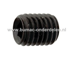 Vlakke Inbus stelschroef M8x20 mm draadstift met Binnenzeskant voor inbussleutel, Bevestigen van Tandwielen, Koppelingen, V snaar Poelies op Grasmaaier, Trilplaat, Trekker, Tuinfrees, Een stelschroef is perfect voor toepassingen waarbij er geen kop op de