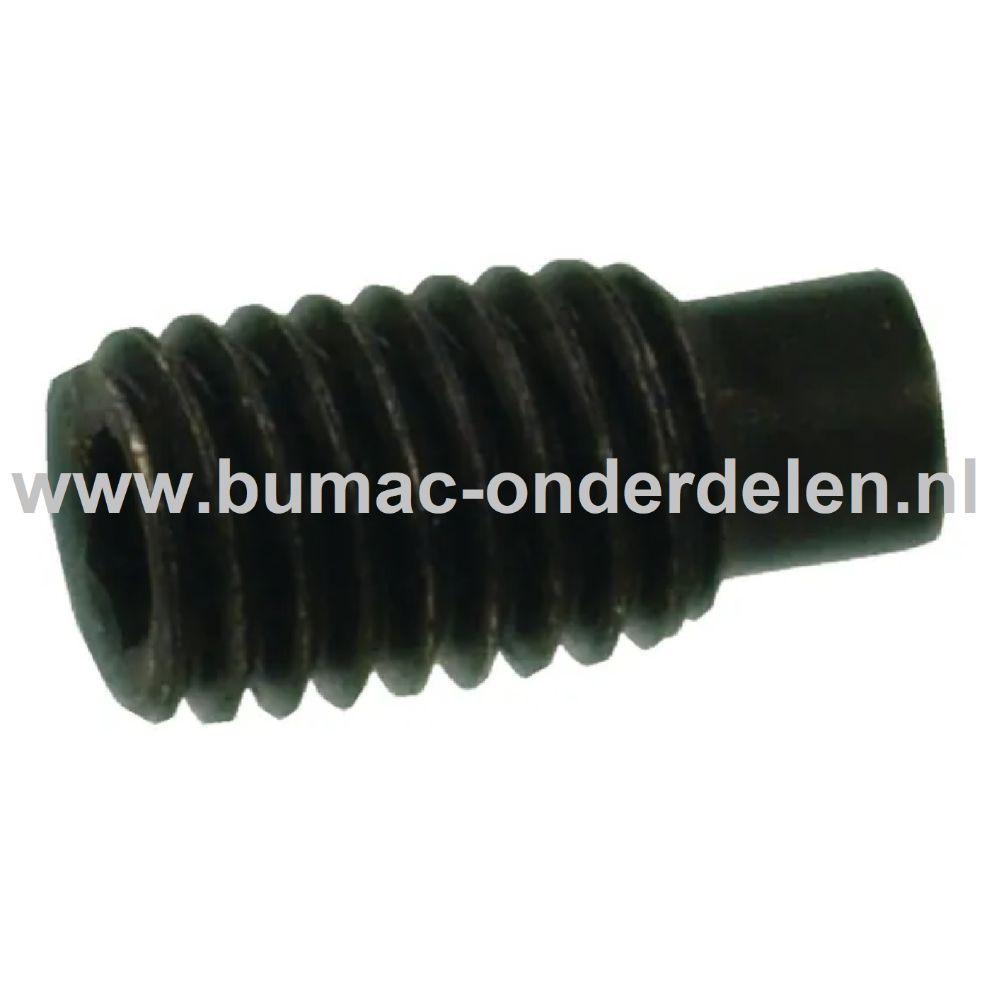 Inbus stelschroef M6x16 mm met Tap, draadstift met Binnenzeskant voor inbussleutel, Bevestigen van Tandwielen, Koppelingen, V snaar Poelies op Grasmaaier, Trilplaat, Trekker, Tuinfrees, Een stelschroef is perfect voor toepassingen waarbij er geen kop op