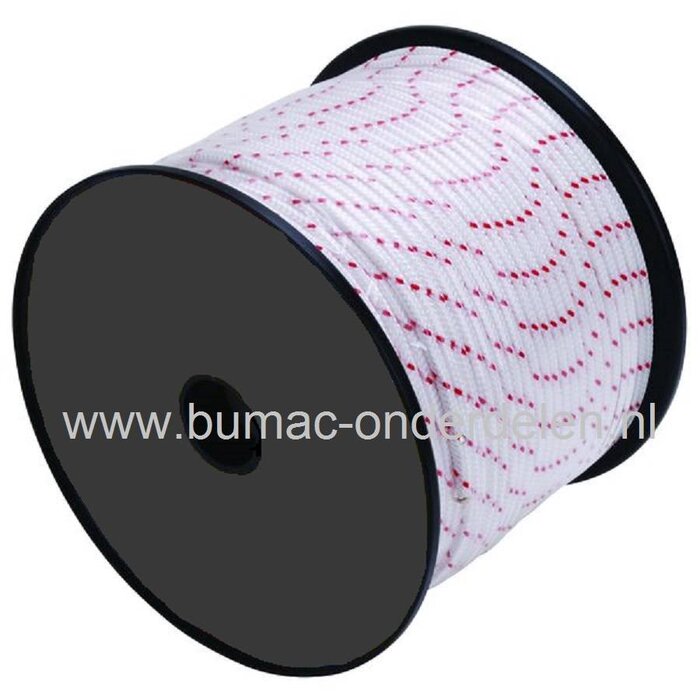 Startkoord Ø 4 mm - Rol van 100 Mtr, veel gebruikt op Honda Motor, Grasmaaier - Generator - Vlinder - Trilplaat - Aggregaat - Bladblazer - Bosmaaier - Motorslijper - Motorzaag - Kettingzaag - Heggenschaar, Starterkoord