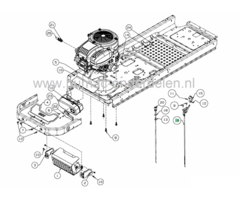 Gaskabel voor MTD, CUB CADET Z170DH, RZTL42, XZ1107 op Zero Turn Maaiers, Gas Kabel