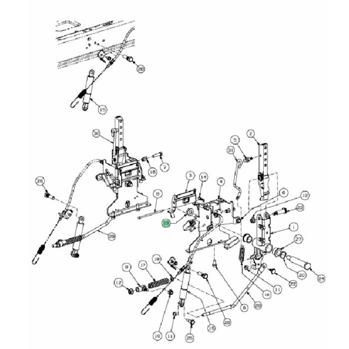 Verbindingsmoer voor MTD,  Yard Man, Wolf, Bolens, Gutbrod, Cub Cadet MF50-22ZT, MF50-23ZT, 106.220H, 106.220HP, 95.180H, 165.95H, 180.106H, AMBITION, EXPERT, LS550, T/450, ME66T, Z170DH, XT3QS137, XT2PS117, XT2QR106, XT3QR95, 730HD TDE, XS376TDE, RZT42,