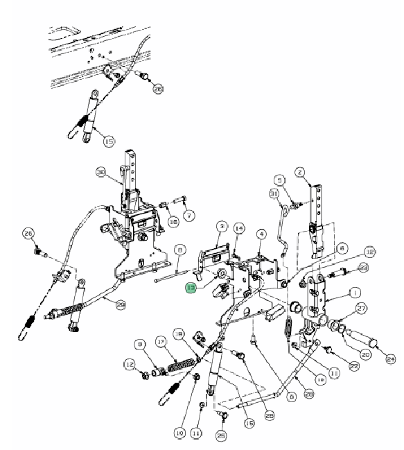 Verbindingsmoer voor MTD,  Yard Man, Wolf, Bolens, Gutbrod, Cub Cadet MF50-22ZT, MF50-23ZT, 106.220H, 106.220HP, 95.180H, 165.95H, 180.106H, AMBITION, EXPERT, LS550, T/450, ME66T, Z170DH, XT3QS137, XT2PS117, XT2QR106, XT3QR95, 730HD TDE, XS376TDE, RZT42,