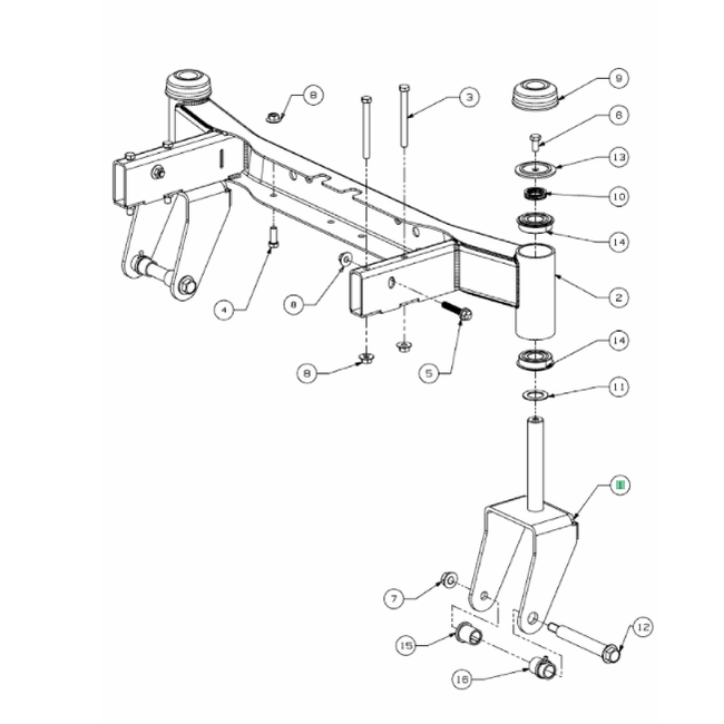 Wielsteun voor MTD, Yardman, CubCadet, Gutbrod, Wolf, White Z170DH, RZTL42, XZ1107 op Zero Turn Maaiers