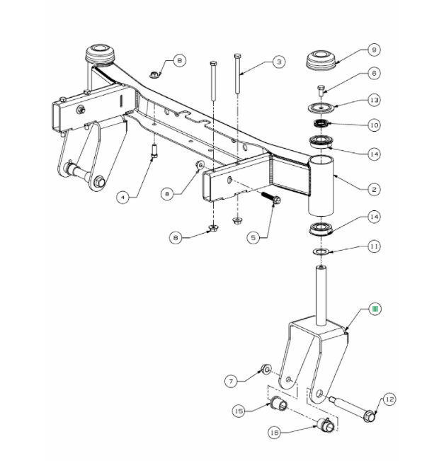 Wielsteun voor MTD, Yardman, CubCadet, Gutbrod, Wolf, White Z170DH, RZTL42, XZ1107 op Zero Turn Maaiers