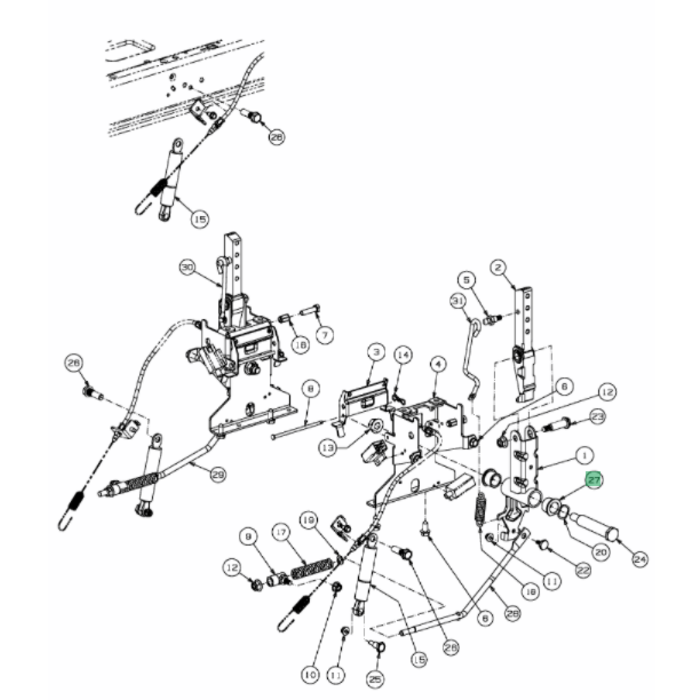 Flenslager voor MASSEY FERGUSON, MTD, CUBCADET, TROY-BILT MF50-22ZT, MF50-23ZT, Z170DH, RZT42, RZT50, RZT54, RZTL50, RZTL54, RZTL42, LZ60, Z1107, Z1127, Z1137, MUSTANG XP 50, L60, Z1122 op Zero Turn Maaiers, Flens, Lager, Bronzenbus