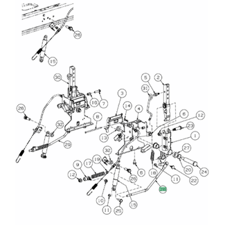 Stuurstang Rechts voor MASSEY FERGUSON, MTD, CUB CADET, TROY-BILT MF50-22ZT, Z170DH, RZT42, RZT50, RZT54, RTZL42, RZTL50, RZTL54, Z-FORCE LZ60, XZ1107, XZ1127, XZ1137, COLT XP 42 op Zero Turn Maaiers, Stang