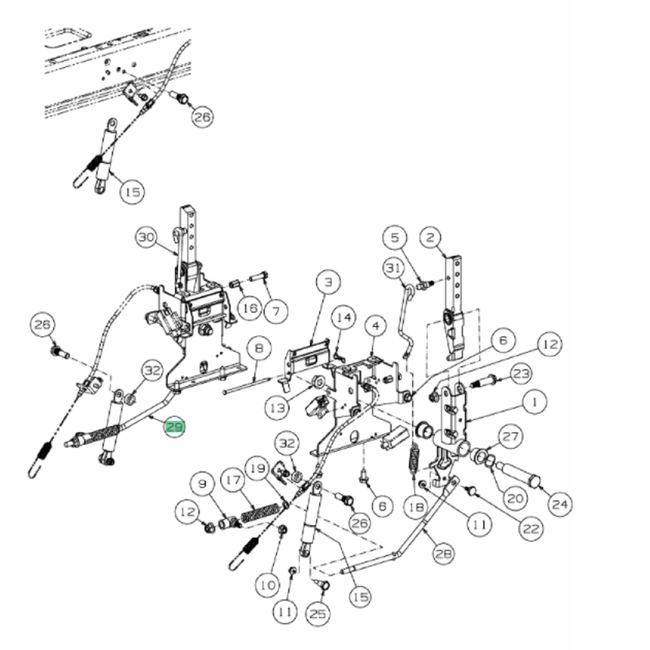 Stuurstang Links voor MASSEY FERGUSON, MTD, CUB CADET, TROY-BILT MF50-22ZT, Z170DH, RZT42, RZT50, RZT54, RTZL42, RZTL50, RZTL54, Z-FORCE LZ60, XZ1107, XZ1127, XZ1137, COLT XP 42 op Zero Turn Maaiers, Stang