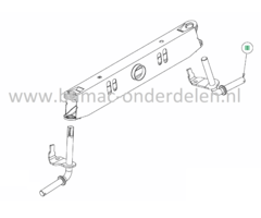 Wielas Links voor MTD, CubCadet, Wolf Zitmaaiers, Tuintrekkers met Zijuitworp, Ambition 107,175H, Ambition 96.155H, Blue Power 107.175H, Select 107.175T, Select 96.130T, Expert 13.96H, MTD LF155, LF125, LF135, LG175, LG135, P155HF, P180HG, SD20/107H, RS18