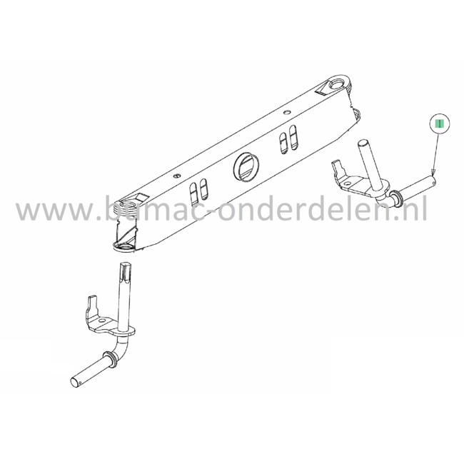 Wielas Links voor MTD, CubCadet, Wolf Zitmaaiers, Tuintrekkers met Zijuitworp, Ambition 107,175H, Ambition 96.155H, Blue Power 107.175H, Select 107.175T, Select 96.130T, Expert 13.96H, MTD LF155, LF125, LF135, LG175, LG135, P155HF, P180HG, SD20/107H, RS18