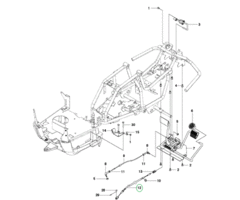Remkabel voor HUSQVARNA, JONSEREND, ZENOAH R112C, R115B, R115C, FR2312 MA, FR2315 MA, FMZ1200 op Zitmaaiers, Frontmaaiers, Trekkers, Tuintrekkers