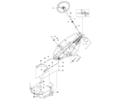 Stuurstang voor HUSQVARNA, JONSEREND, ZENOAH R112C, R115B, R115C, RIDER 111B, RIDER BATTERY, FR2311, FR2312, FR2315, FMZ1200 op Zitmaaiers, Frontmaaiers, Tuintrekkers, Stang