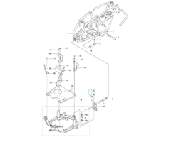 Stuur-As Scharnierpunt voor HUSQVARNA, JONSEREND, ZENOAH R112C, R115B, R115C, FR2312, FR2315, FMZ1200 Zitmaaiers, Stuuras Schanierpunt