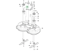 Veer voor HUSQVARNA, JONSERED, MCCULLOCH, PARTNER, MTD, WHITE, WOLF R112 C, R112 C5, R115 B, R115 C, R213 C, R214 T, R214 T AWD, R214 TC, R214C, R216, R216 AWD, R216 T AWD, R318, R320 AWD, RIDER 11 BIO, RIDER 11 BIOCLIP, RIDER 11 C, RIDER 111 B, RIDER 11