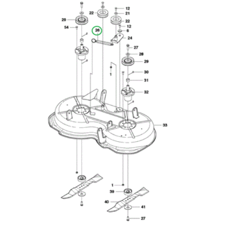 Veer voor HUSQVARNA, JONSERED, MCCULLOCH, PARTNER, MTD, WHITE, WOLF R112 C, R112 C5, R115 B, R115 C, R213 C, R214 T, R214 T AWD, R214 TC, R214C, R216, R216 AWD, R216 T AWD, R318, R320 AWD, RIDER 11 BIO, RIDER 11 BIOCLIP, RIDER 11 C, RIDER 111 B, RIDER 11