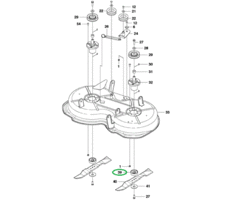 Meshouder voor HUSQVARNA, JONSERED, MCCULLOCH, PARTNER, ZENOAH R112C, R112C5, FR2312M, FR2312MA, M105-85F, M125-85F, M125-85FH, FMZ1200 op Zitmaaiers - Frontmaaiers
