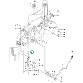 Ketting voor Hoogte Instelling Maaidek voor HUSQVARNA, JONSERED, MCCULLOCH, PARTNER, ZENOAH R112C, R112C5, RIDER 111B, RIDER 111B5, FR2311M, FR2312M, FR2312MA, FMZ1200 op Zitmaaiers - Frontmaaiers