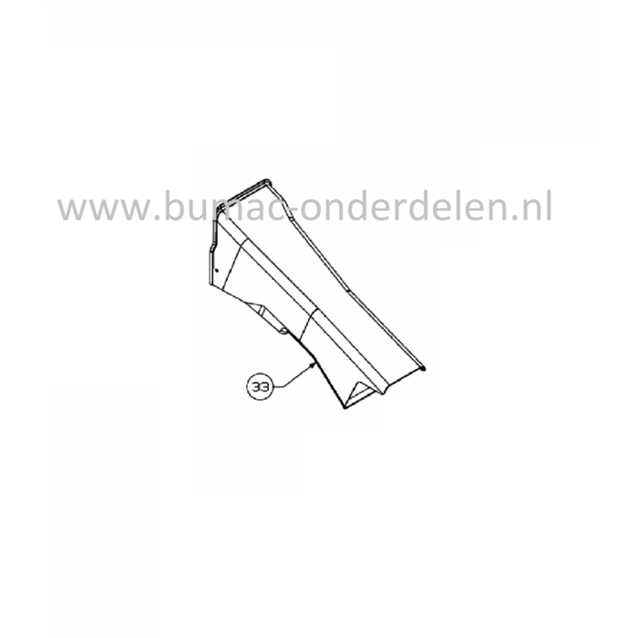 Bovenste deel Grasbuis voor MTD, Wolf, Cub Cadet, Bolens, Yardman Zitmaaiers, Tuintrekkers Bolens BL 135/96 T, BL 175/107 T, BL 200/107 H, Wolf Ambition 107.175 H, Ambition 96.155 H, Blue Power 107.175 H, Select 107.175 T, Select 96.130 T, Expert 13.96 H,