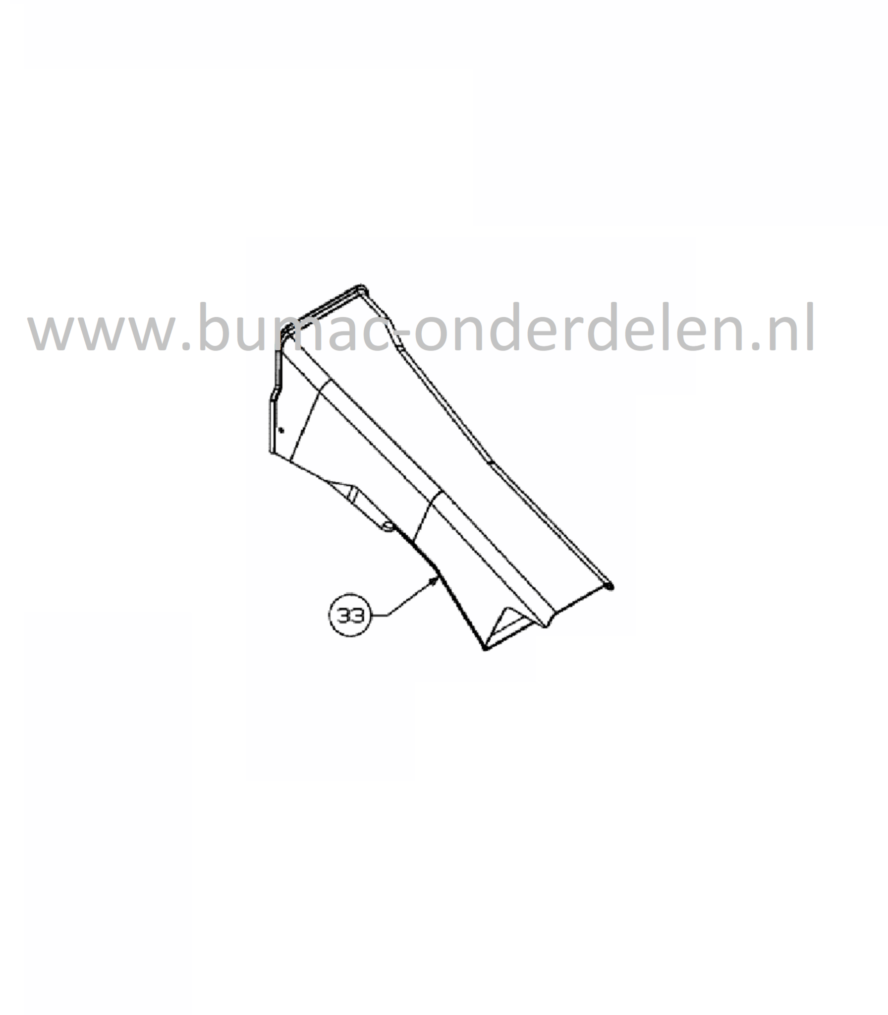 Bovenste deel Grasbuis voor MTD, Wolf, Cub Cadet, Bolens, Yardman Zitmaaiers, Tuintrekkers Bolens BL 135/96 T, BL 175/107 T, BL 200/107 H, Wolf Ambition 107.175 H, Ambition 96.155 H, Blue Power 107.175 H, Select 107.175 T, Select 96.130 T, Expert 13.96 H,
