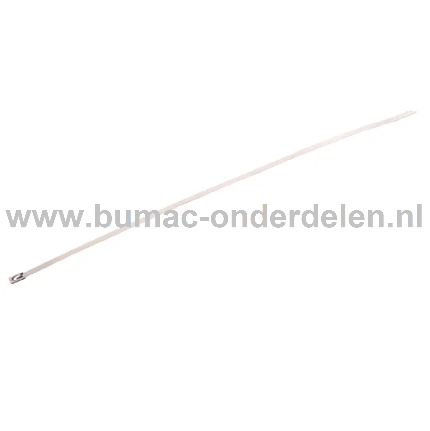 Kabelbinder RVS 4,45x680 mm voor het vastzetten van kabels, slangen, buizen, snoeren in zware omstandigheden zoals trillen, corrosie, verwering, extreme tempraturen Kabel Binder, Tyrip, Verbinding, Sluiting