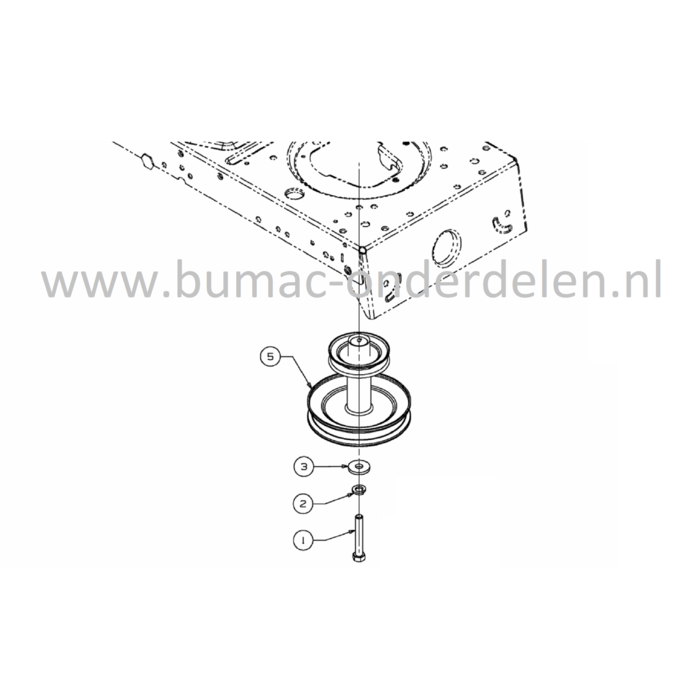 Motorpoelie voor MTD, Wolf, CubCadet Zitmaaiers, Tuintrekkers Wolf Ambition 105.175 H, 92.130 H, Blue Power 105.200 H, 92.160 H, E 13/92 H, MTD Optima LN 155, P 180, LN 175, LN 200, Smart RN 145, RE 130 H, Power 1750, DL 92 H, LT 92, LT 105 EXHK, Cub Cade