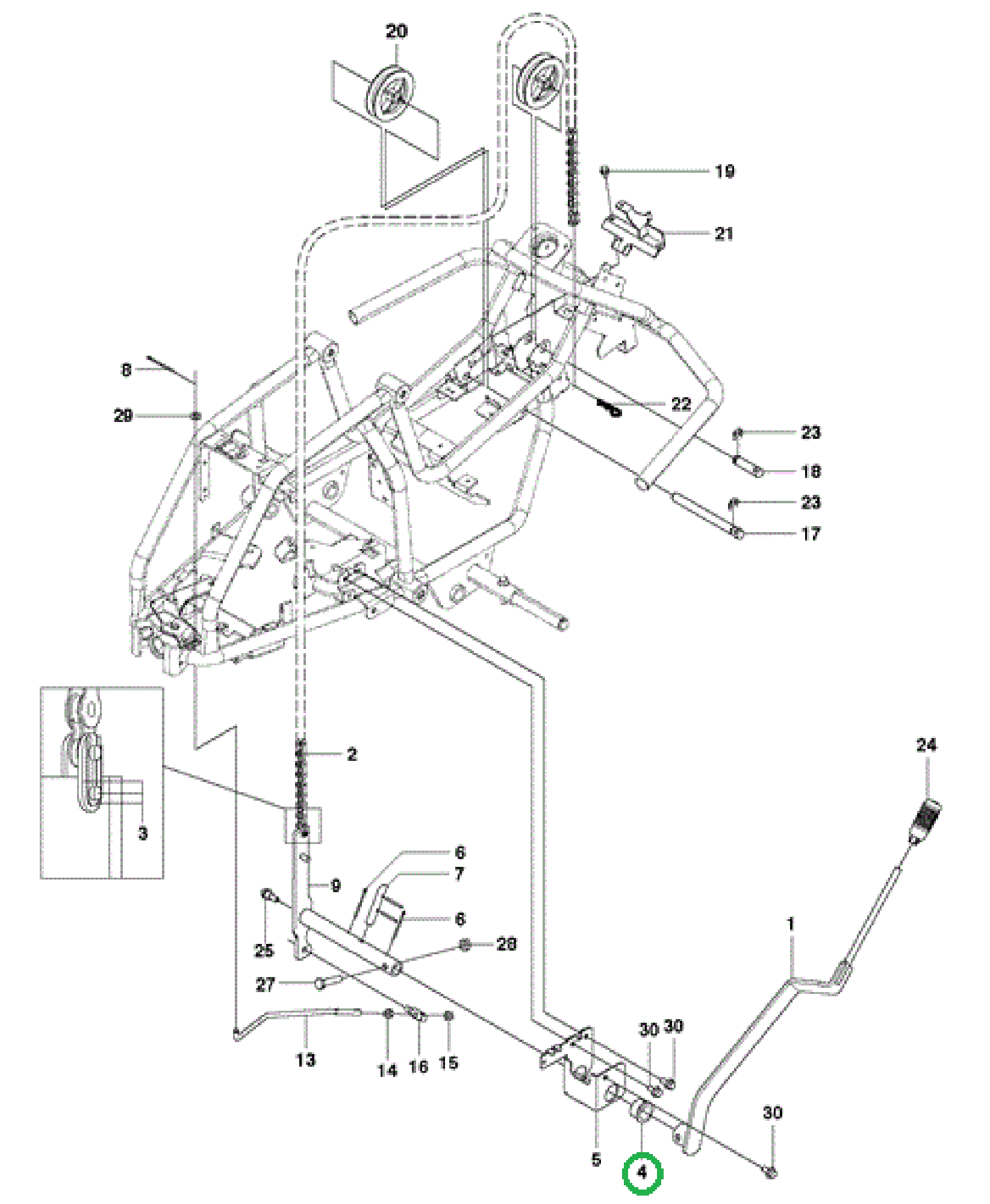 Kunststof Lagerbus voor HUSQVARNA, JONSERED, PARTNER, MCCULLOCH, ZENOAH PR17, PR17 AWD, PROFLEX 1200, , ROFLEX 18, PROFLEX 20, PROFLEX 21, PROFLEX 21 AWD, PROFLEX 21 II, R 422 Ts, R 422 Ts AWD, R112 C, R112 C5, R115 B, R115 C, R13 C5, R15 T AWD, R15 Ts