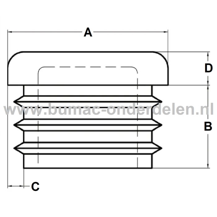Inzetstuk Vierkant 12x12 mm Lamellenstop voor afdoppen van Kokerprofielen en bescherming tegen scherpe randen Koker, Profielen, Vierkante Buizen, Stalen Kokerprofiel, Kokers, Staven, Inzetstuk, Lammellen Stop, Afdekking