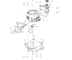 Uitlaat voor HUSQVARNA, JONSERED, PARTNER, MCCULLOCH, ZENOAH R112C, R112C5, FR2312M, FR2312MA, FMZ1200 op Zitmaaiers - Frontmaaiers - Tuintrekkers, Geluidsdemper