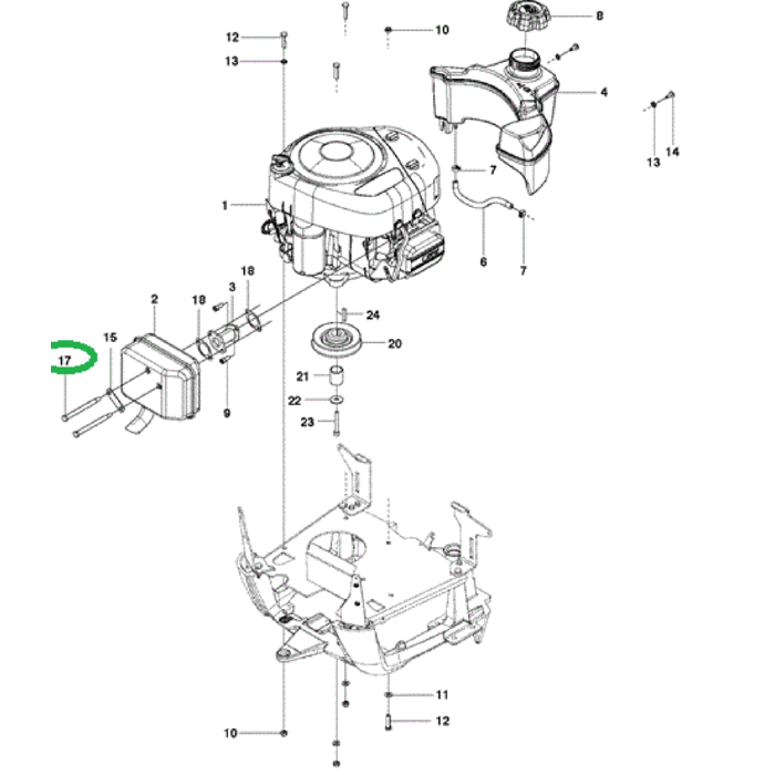 Kraagbout voor HUSQAVARNA, JONSERED, PARTNER, MCCULLOCH, ZENOAH R112C, R112C5, FR2312M, FR2312MA, M105, M105-85F, M105-97F, M125, M125-85F, M125-85FH, M125-97FH, FMZ1200 op Zitmaaiers - Frontmaaiers - Tuintrekkers