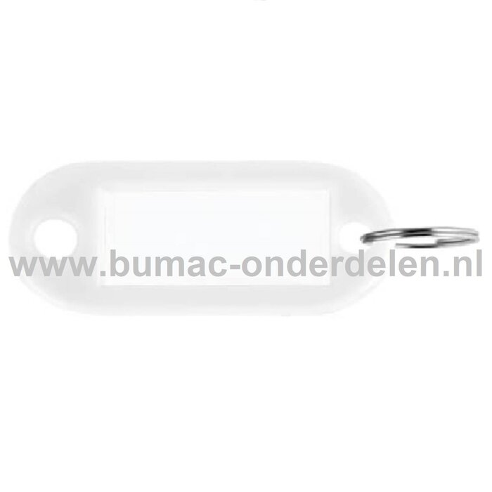 Sleutelhanger met Etiket Gekleurde sleutelhangers met Uitwisselbaar Etiket aan de binnenzijde waar je iets op kunt schrijven Ieder label wordt geleverd met een metalen sleutelring, waardoor u deze gemakkelijk aan een sleutelbos kunt hangen Sleutel Ha