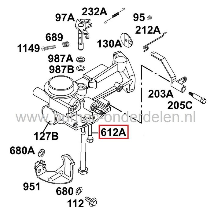B&S Aanzuigpijp 1/4 voor Briggs and Stratton Motor met Horizontale Krukas op Aggregaat - Generator - Trilplaat - Waterpomp - Tuinfrees - Houtversnipperaar, Benzine Aanzuig Pijp