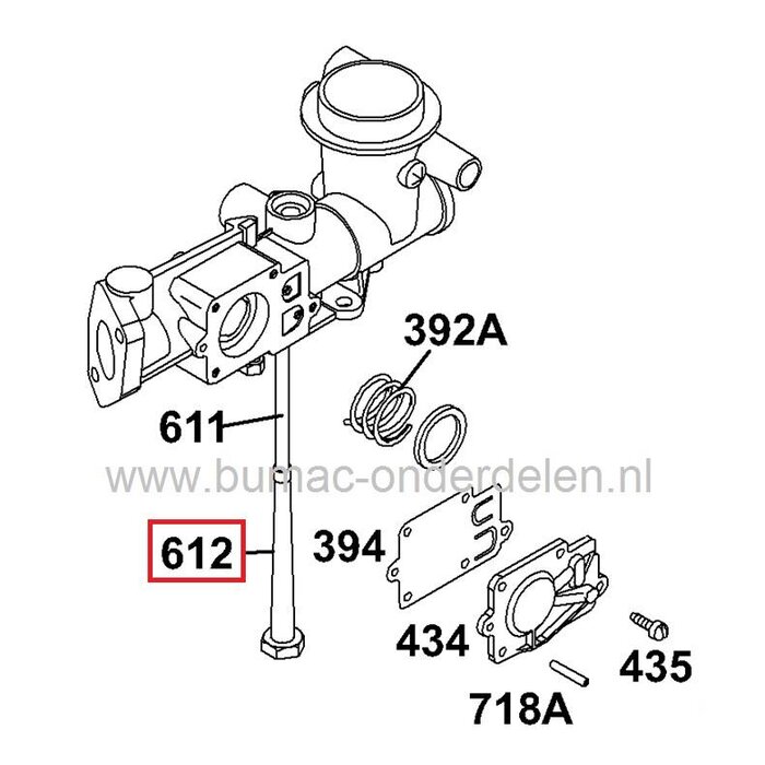 Aanzuigpijp Briggs & Stratton voor Motor met Horizontale Krukas op Aggregaat - Generator - Trilplaat - Waterpomp - Tuinfrees - Houtversnipperaar, Benzine Aanzuig Pijp