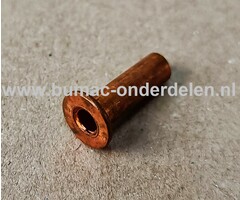 Klinknagel Koper 4x12 mm Koperen bevestigingsmiddel die  bestaat uit een metalen pen die voorzien is van een verdikt uiteinde De meest toegepaste klinknagels hebben een ronde bolle of een verzonken zetkop deze dienen om onderdelen zoals Platen, Profielen,
