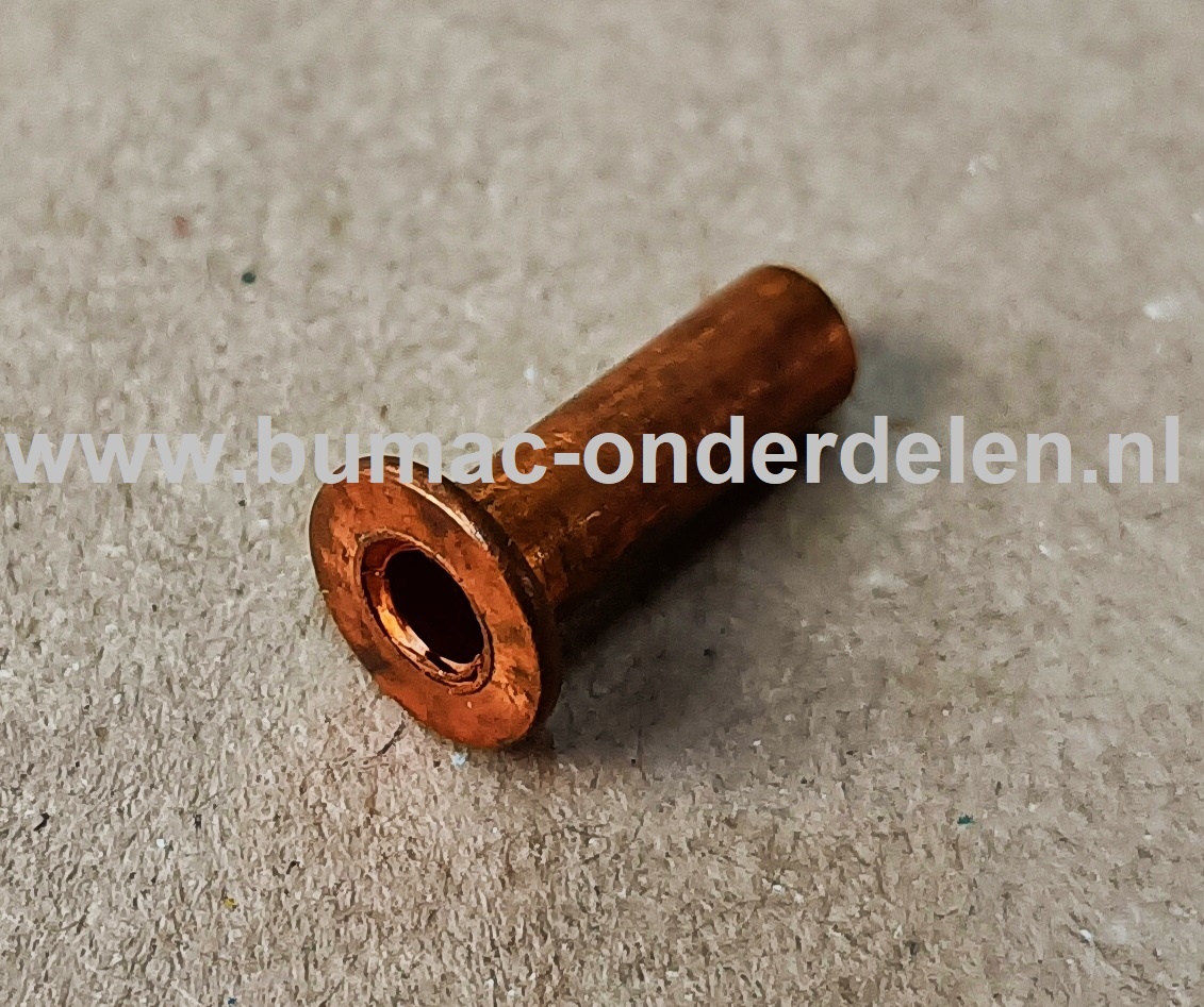 Klinknagel Koper 4x12 mm Koperen bevestigingsmiddel die  bestaat uit een metalen pen die voorzien is van een verdikt uiteinde De meest toegepaste klinknagels hebben een ronde bolle of een verzonken zetkop deze dienen om onderdelen zoals Platen, Profielen,
