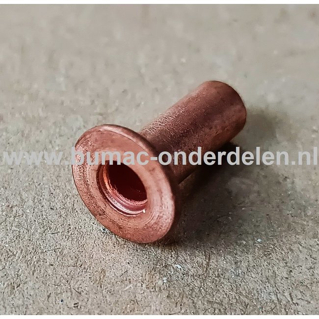 Klinknagel Koper 4x10 mm Koperen bevestigingsmiddel die bestaat uit e