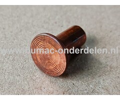 Klinknagel Koper 6x12 mm Koperen bevestigingsmiddel die  bestaat uit een metalen pen die voorzien is van een verdikt uiteinde De meest toegepaste klinknagels hebben een ronde bolle of een verzonken zetkop deze dienen om onderdelen zoals Platen, Profielen,