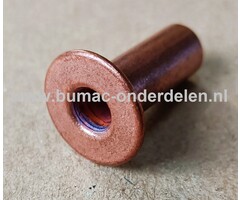 Klinknagel Koper 8x20 mm Koperen bevestigingsmiddel die  bestaat uit een metalen pen die voorzien is van een verdikt uiteinde De meest toegepaste klinknagels hebben een ronde bolle of een verzonken zetkop deze dienen om onderdelen zoals Platen, Profielen,