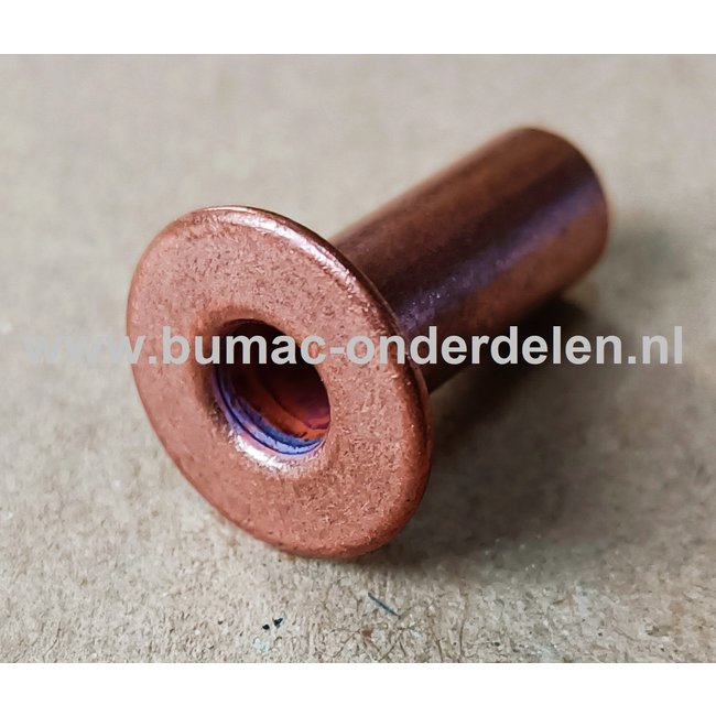 Klinknagel Koper 8x20 mm Koperen bevestigingsmiddel die  bestaat uit een metalen pen die voorzien is van een verdikt uiteinde De meest toegepaste klinknagels hebben een ronde bolle of een verzonken zetkop deze dienen om onderdelen zoals Platen, Profielen,