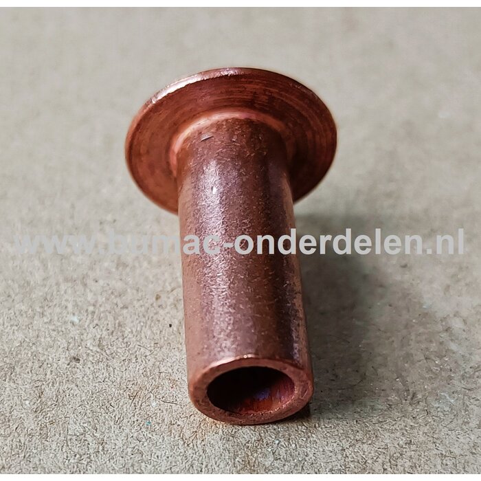 Klinknagel Koper 8x20 mm Koperen bevestigingsmiddel die  bestaat uit een metalen pen die voorzien is van een verdikt uiteinde De meest toegepaste klinknagels hebben een ronde bolle of een verzonken zetkop deze dienen om onderdelen zoals Platen, Profielen,