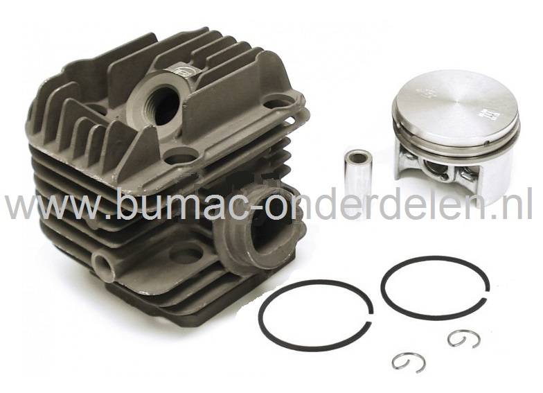 Cilinder met Zuiger Ø 40 mm Compleet voor Stihl MS200 en MS200T, Kettingzaag - Motorzaag Stihl Complete Cilinder Set met Zuiger - Zuigerveren en Pistonpen, onderdeel