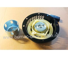 Handstarter voor Robin EY15 Motoren Stalen Behuizing met 2 Stalen Startpallen, Startmechanisme voor Robin Motoren op  Aggregaten, Generatoren, Trilplaten, Houtversnipperaars, Waterpompen, Compressoren, Verticuteermachines, Veegmachines