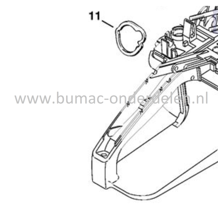 Ring tussen Carburateur en Spruitstuk voor Stihl Kettingzagen, Motorzagen 034, 036, 038, FS360, FS 20, FS550, MS270, MS280, MS340, MS360, MS380, MS381, MS270, MS280C, MS360, MS360BR, MS360PRO, MS381Z, Tussenring, Scheidingsring, 034, 036, 038, FS 360, FS