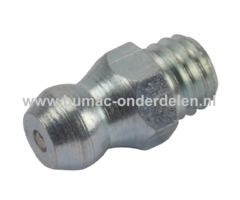Vetnippel G1/8 " (3,18 mm) Recht - 180° Geschroefde Metalen Nippel om Smeermiddel in behuizing van Lager - As  te Spuiten Smeernippel, Vet nippel, Nippel voor Vetspuiten bij Grasmaaiers, Zitmaaiers, Frontmaaiers, Tuinfrezen, Bosmaaiers, Aanhangers, Trekke