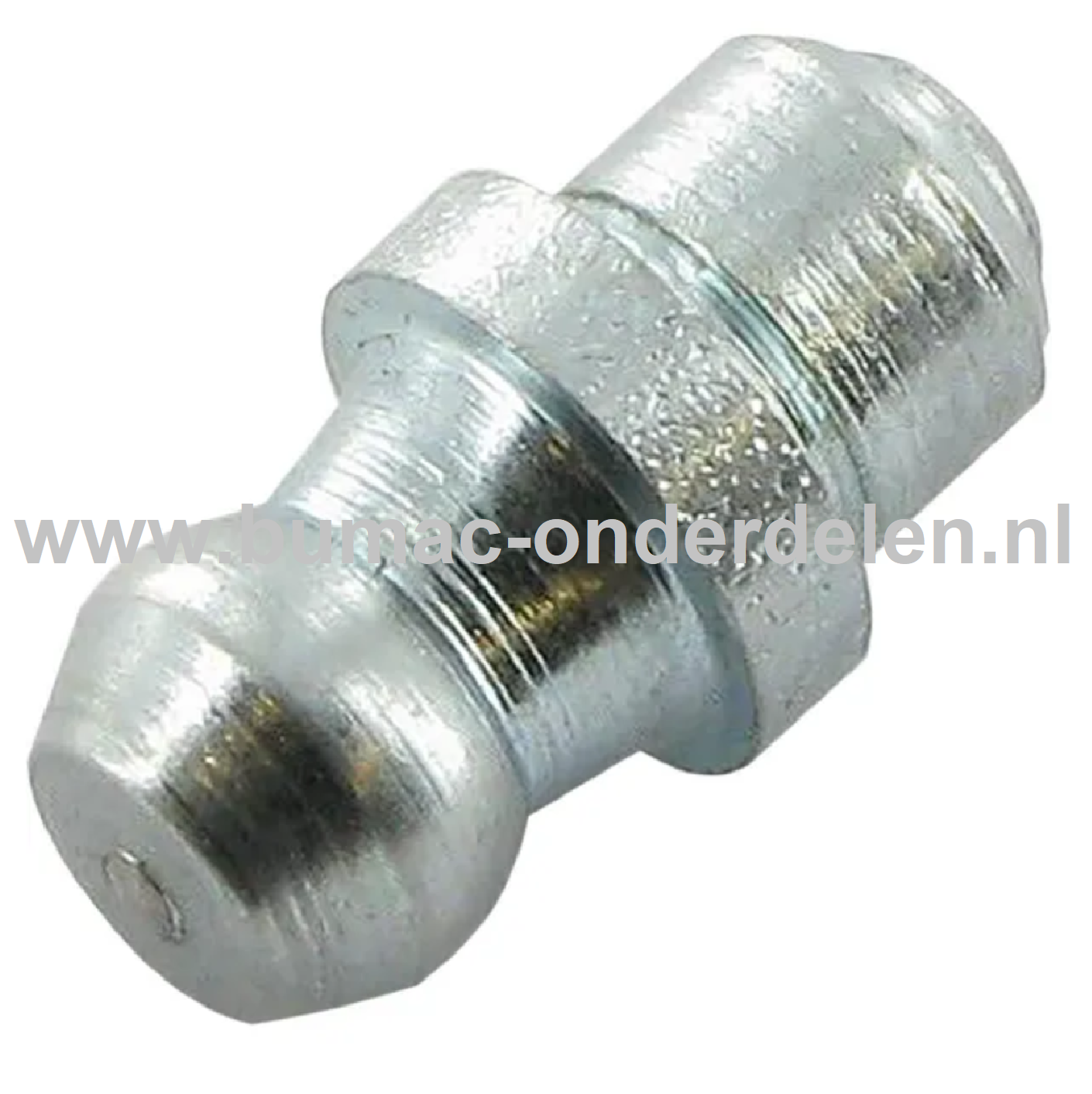 Vetnippel 6 mm Recht - 180° Geschroefde Metalen Nippel om Smeermiddel in behuizing van Lager - As  te Spuiten Smeernippel, Vet nippel, Nippel voor Vetspuiten bij Grasmaaiers, Zitmaaiers, Frontmaaiers, Tuinfrezen, Bosmaaiers, Aanhangers, Tre