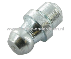 Vetnippel 8 mm Recht - 180° Inslag Metalen Nippel om Smeermiddel in behuizing van Lager - As  te Spuiten Smeernippel, Vet nippel, Nippel voor Vetspuiten bij Grasmaaiers, Zitmaaiers, Frontmaaiers, Tuinfrezen, Bosmaaiers, Aanhangers, Tre