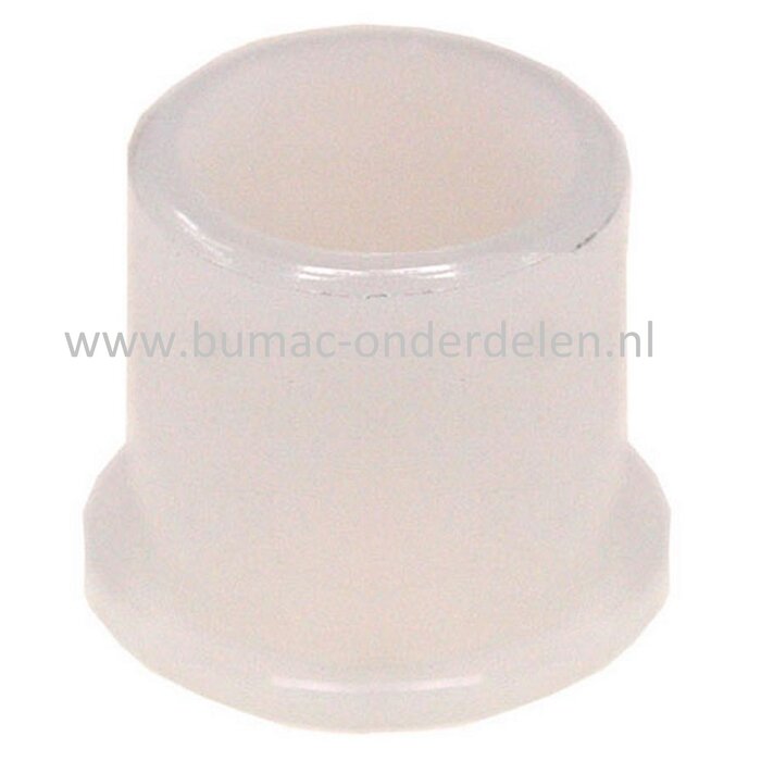 Kunststof Wielbus 12,7x15,88x15,88 mm voor Diverse merken Zitmaaiers - Grasmaaiers - Grasmachines - Loopmaaiers - Tuintrekkers, Bus voor Voor- of Achterwielen, Bus voor Diverse Toepassingen, Glijlager, 1/2x5/8 inch