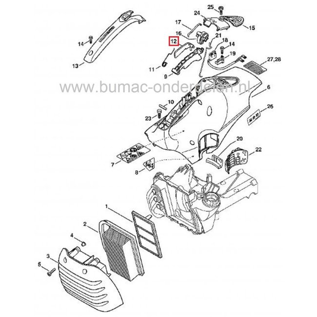 Blokkeerhendel STIHL TS410 - TS420 - TS500i, Doorslijper - Bandenzaag