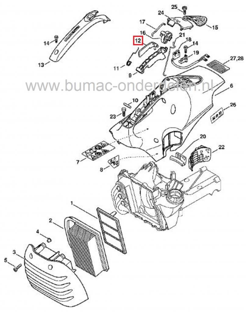 Blokkeerhendel voor Stihl TS410 - TS420 - TS500i, Doorslijper - Bandenzaag - Motorslijper - Doorslijpmachine, TS 410 - TS 420 - TS 500 i, onderdeel