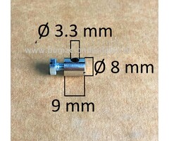 Schroefton voor Kabels tot Ø 3,3 mm Bevestigingsnippel om Binnenkabels op Maat te Maken, Schroefnippel voor Grasmaaier, Zitmaaier, Tuinfrees, Tuintrekker, Kooimaaier, Brommer, Cart, Scooter, Hakfrees Schroefton 9x8x3,3 mm